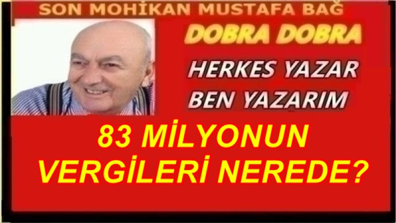 83 MİLYONUN VERGİLERİ NEREDE? 