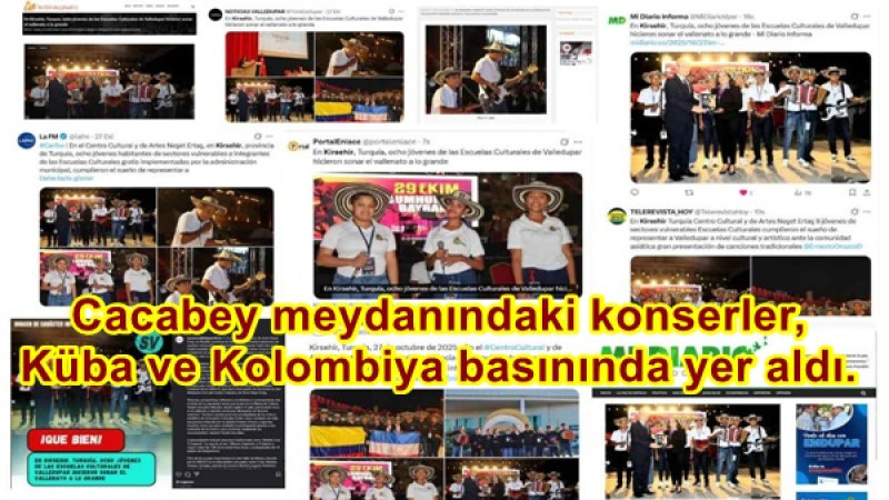 Cacabey meydanındaki konserler,Küba ve Kolombiya basınında  yer aldı.