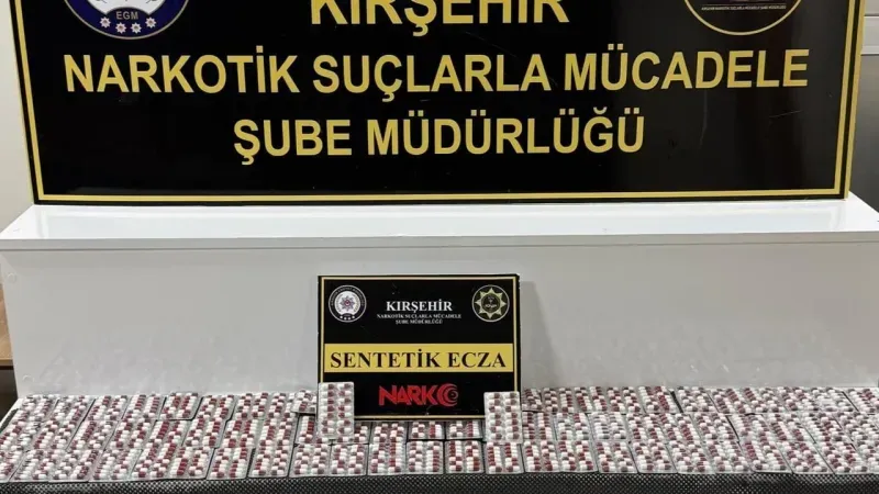 Kırşehir'de bağ evinde ,bin 110 adet sentetik ecza hap ele geçirdi.