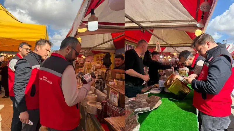  Cacabey Meydanı’nda kurulan yöresel ürünler fuarı kapılarını açtı.