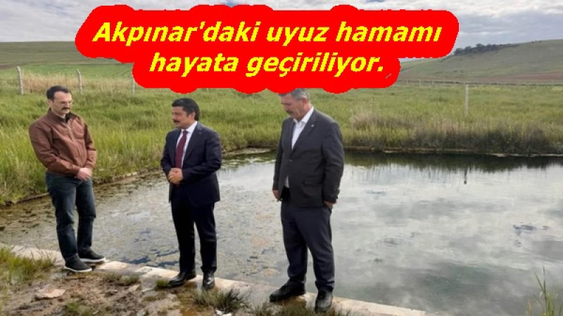 Akpınar'daki uyuz hamamı hayata geçiriliyor.