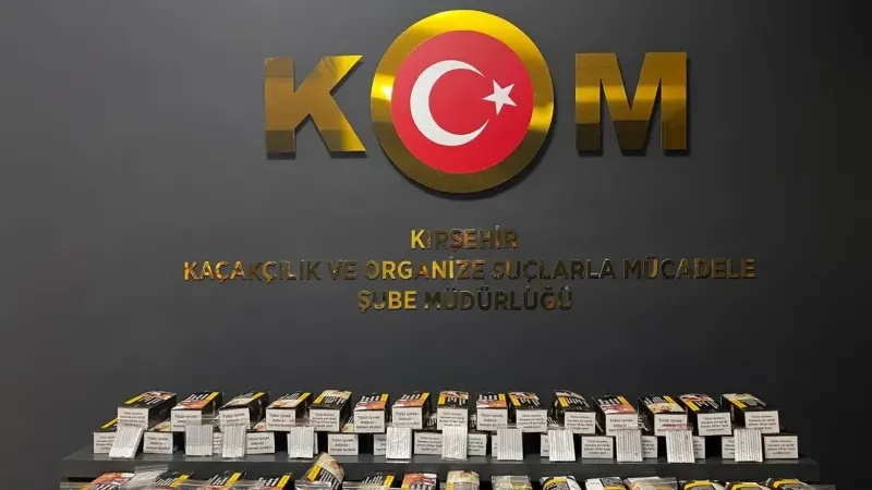 Kırşehir Emniyet Müdürlüğü yaptığı operasyonda binlerce makaron ele geçirildi